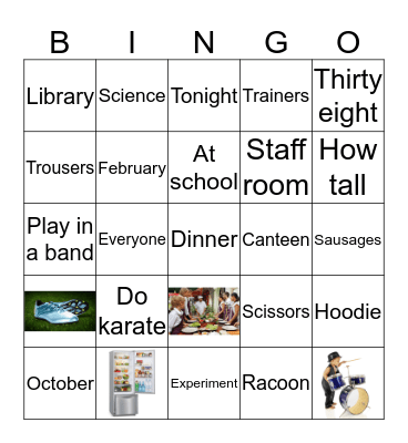 Revision Bingo Card