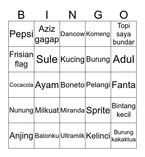 Loey Bingo Card