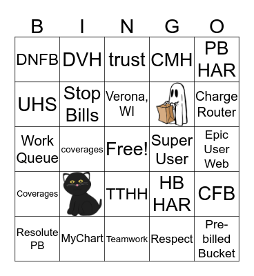 2019 Patient Accounting Week BINGO!!! Bingo Card