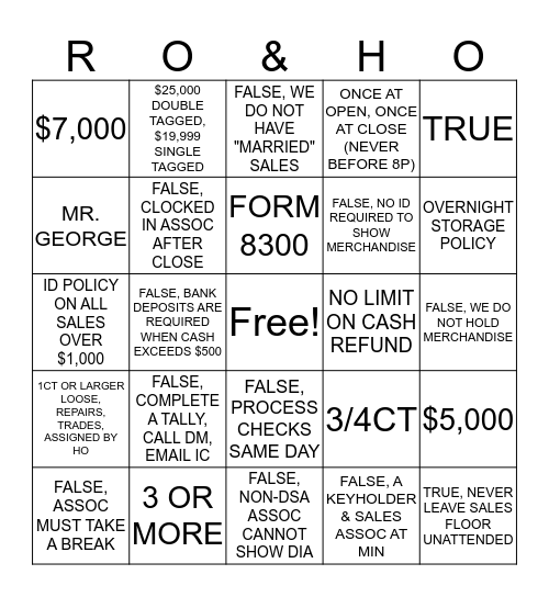 Bingo Card