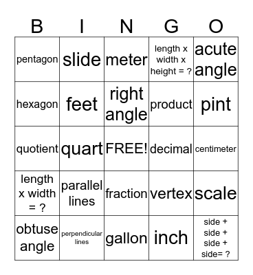 BINGO Card