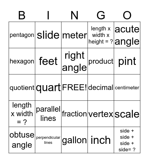 BINGO Card