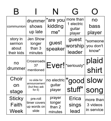 Tech Bingo! Bingo Card