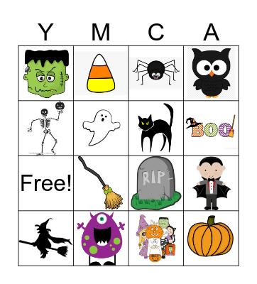 Halloween at the  Bingo Card