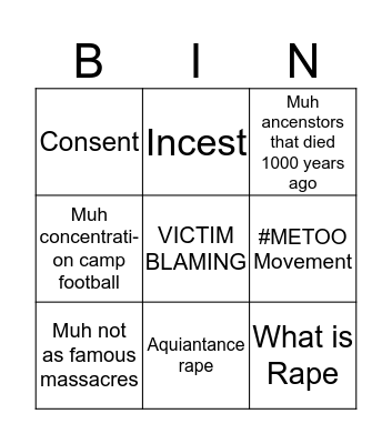 Stormfag Bingo Card