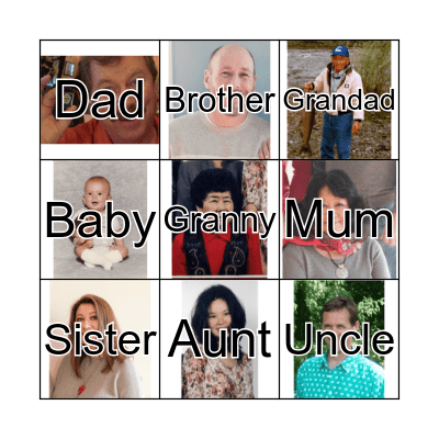 Family Bingo Card
