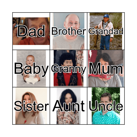 Family Bingo Card