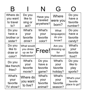 Tuffy Bingo Card