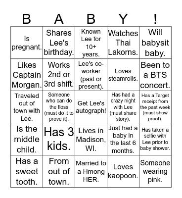 Mix & Mingle BINGO Card