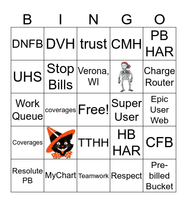 2019 Patient Accounting Week BINGO!!! Bingo Card