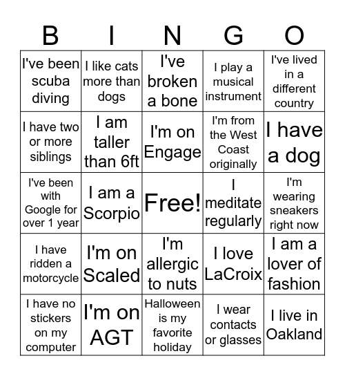 Welcome to the 4th Floor!!! Bingo Card