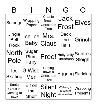 Christmas Bingo Card
