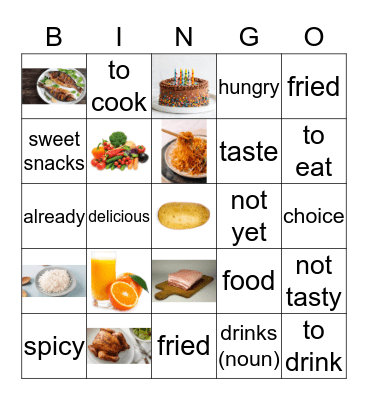 Makanan Bingo Card