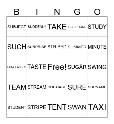 Flyers 5 Bingo Card