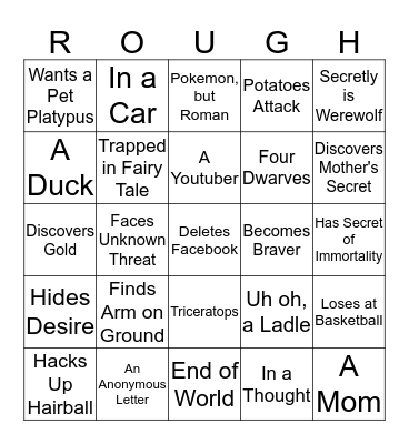 Rough Bingo! Bingo Card