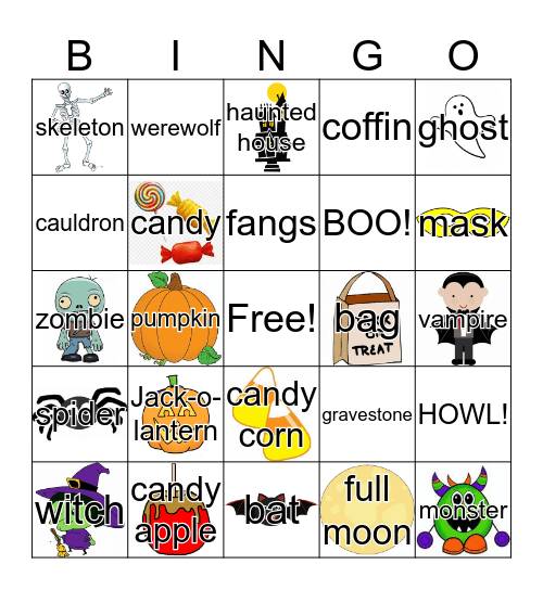 Halloween Bingo Card