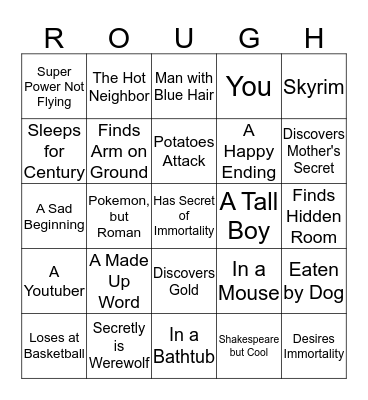 Rough Bingo! Bingo Card