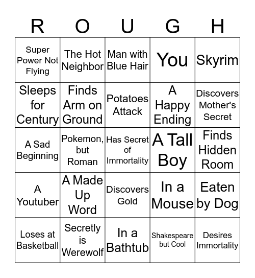 Rough Bingo! Bingo Card