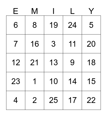BABY SHOWER BINGO Card