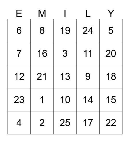 BABY SHOWER BINGO Card