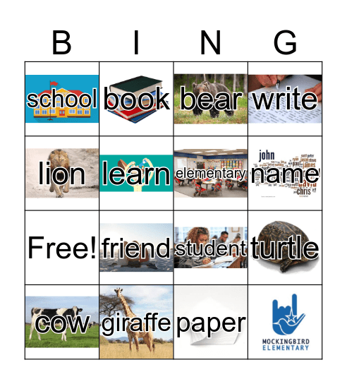 ASL Bingo Card