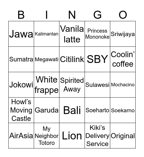 C, Mikaelson’s board of BINGO Card