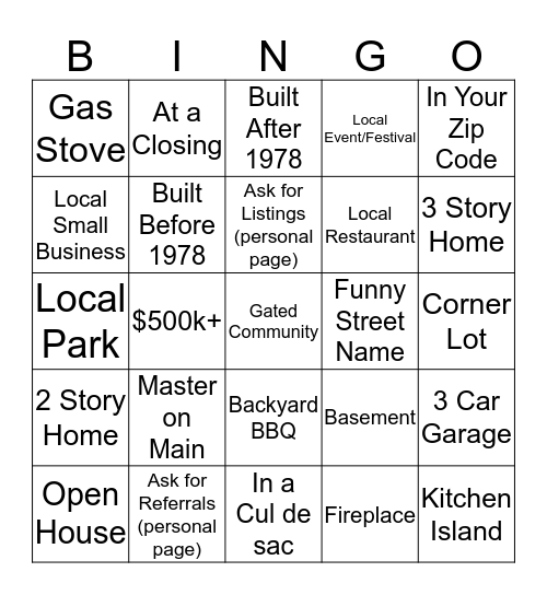 Video Bingo Card