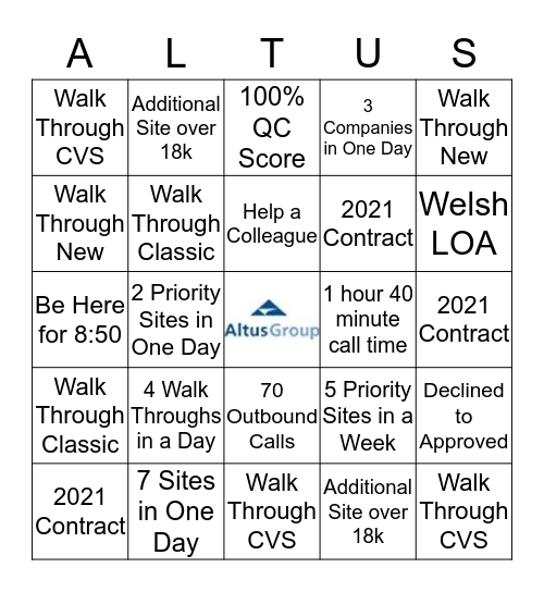 Gateway Bingo! Bingo Card