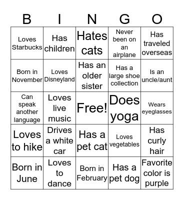 Bingo Card