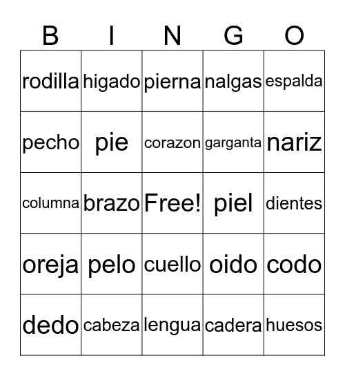 Loteria Bingo Card