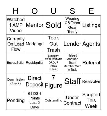 REAL ESTATE Bingo Card