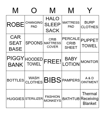 MATTHEW Bingo Card