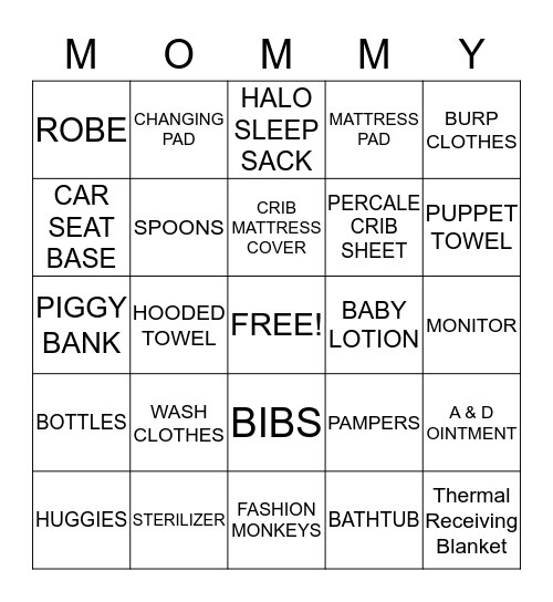 MATTHEW Bingo Card