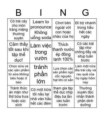 Find Someone Who..  Bingo Card