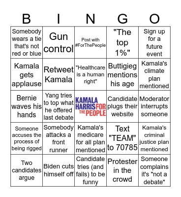 Debate Bingo Card