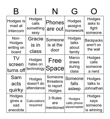 Math Applications Bingo Card
