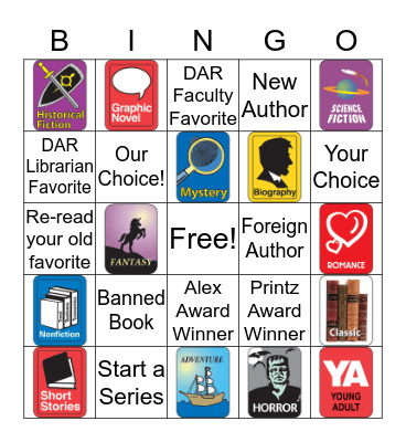 Varsity Library Bingo Card