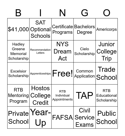 What Now?! Bingo Card