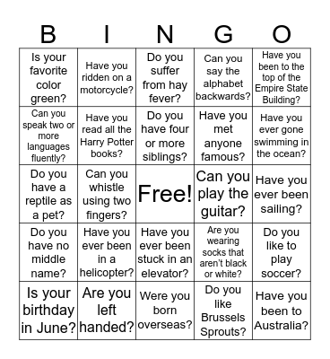 BaMid-BINGO! Bingo Card