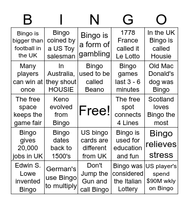 Bingo Card