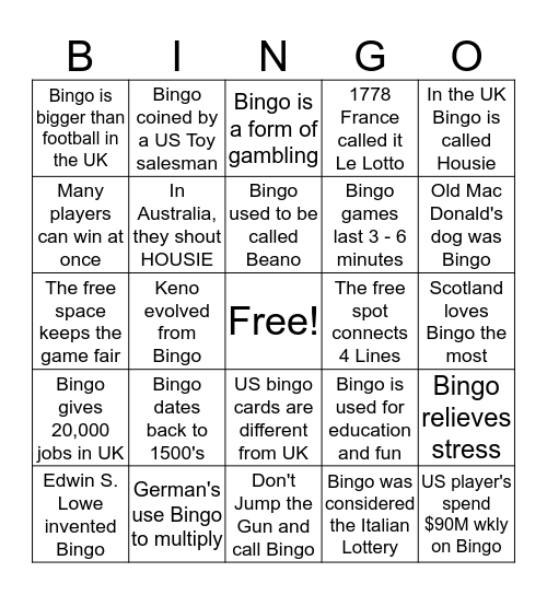 Bingo Card