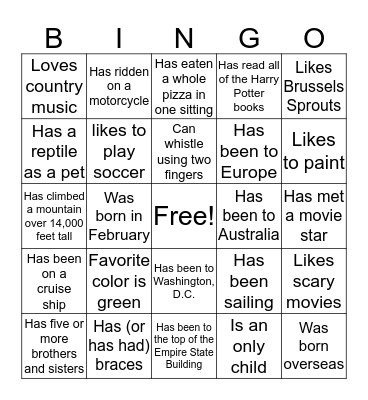 BaMid-Bingo Card