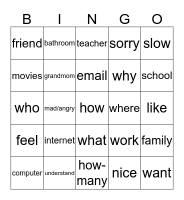 Bingo Card