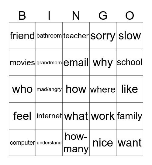 Bingo Card