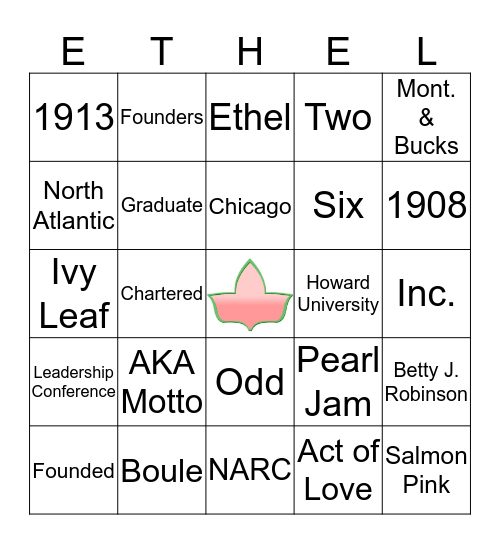 Phi Betta Omega  Bingo Card