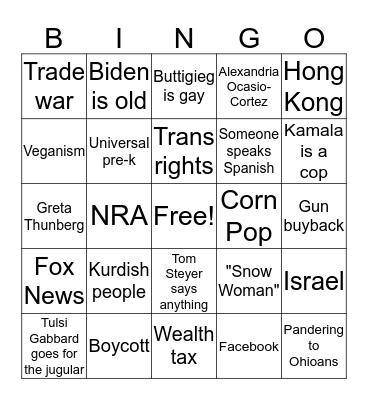 Election Bingo Card