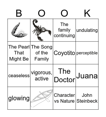 The Pearl Chapter 1-2 Bingo Card