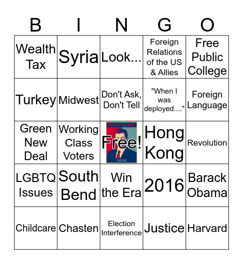 UNH for Pete Bingo Card