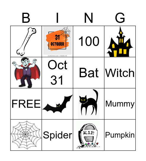 ASL Halloween Bingo! Bingo Card