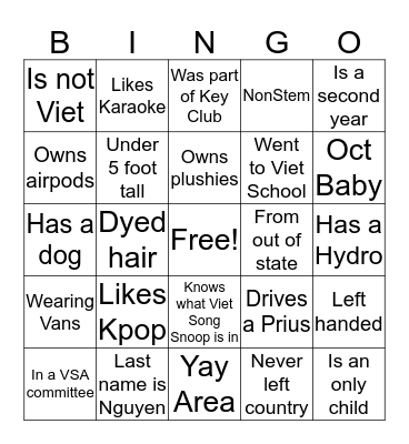 Bingo Card